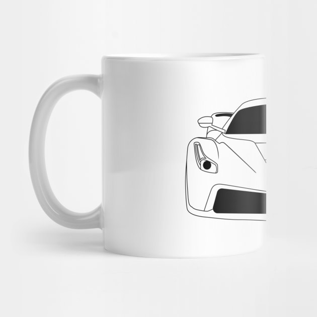 La Ferrari Black Outline by kindacoolbutnotreally